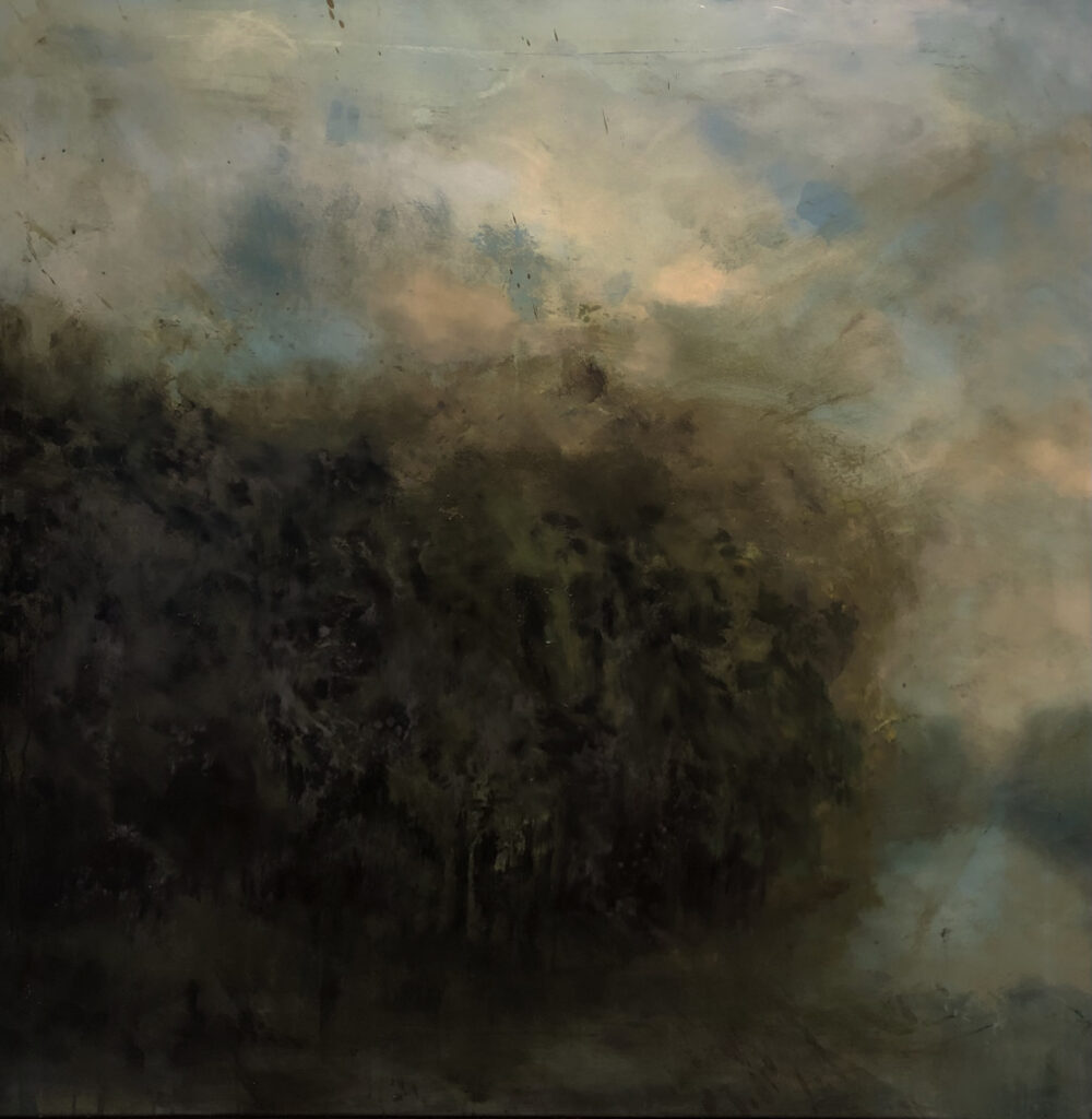 El bosc de l’ós. 120 x 120 cm. Oli sobre tela. 2022